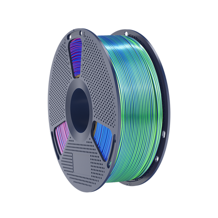 SUNLU SILK PLA+ 1.75mm 1kg TRI Color Blue Green Purple, multi, wielokolorowy, jedwabisty