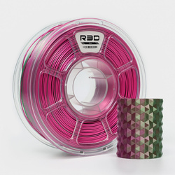 R3D PLA Magic SILK 1.75mm 1kg DUAL Color Rose Red Green , multi, wielokolorowy, jedwabisty
