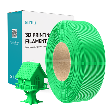 SUNLU PLA+ 2.0 Refill 1.75mm 1kg Green / Zielony
