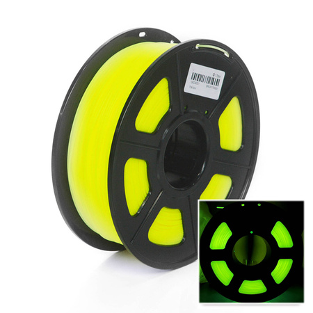 SUNLU PLA 1.75mm 1kg Glow In the Dark Yellow / żółty, świecący