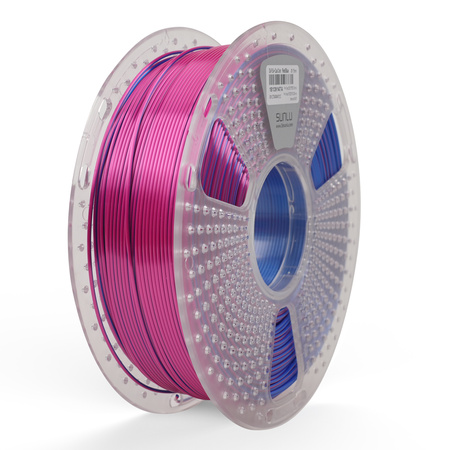 SUNLU SILK PLA+ 1.75mm 1kg DUAL Color Red Blue, multi, wielokolorowy, jedwabisty