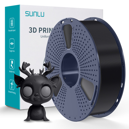 SUNLU PLA+ 1.75mm 1kg Black / Czarny