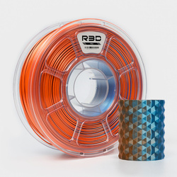 R3D PLA Magic SILK 1.75mm 1kg DUAL Color Blue Orange, multi, wielokolorowy, jedwabisty