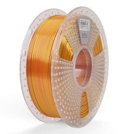 SUNLU SILK PLA+ 1.75mm 1kg DUAL Color Red Gold, multi, wielokolorowy, jedwabisty