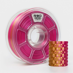 R3D PLA Magic SILK 1.75mm 1kg DUAL Color Rose Red Gold , multi, wielokolorowy, jedwabisty