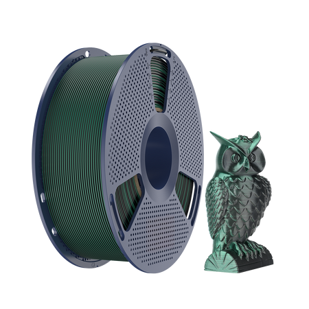 SUNLU SILK PLA+ 1.75mm 1kg DUAL Color Black Green, multi, wielokolorowy, jedwabisty