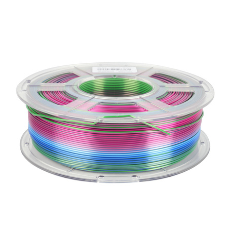 SUNLU PLA+ SILK 1.75mm 1kg SILK RAINBOW 06 - jedwabny, tęczowy, wielokolorowy