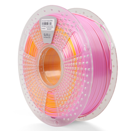 SUNLU SILK PLA+ 1.75mm 1kg DUAL Color Pink Gold, multi, wielokolorowy, jedwabisty