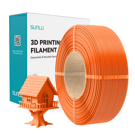 SUNLU PLA+ 2.0 Refill 1.75mm 1kg Sunny Orange / Pomarańczowy, słoneczny