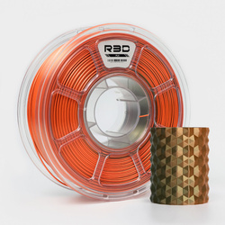 R3D PLA Magic SILK 1.75mm 1kg DUAL Color Bronze Orange, multi, wielokolorowy, jedwabisty