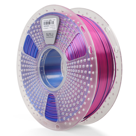SUNLU SILK PLA+ 1.75mm 1kg DUAL Color Red Blue, multi, wielokolorowy, jedwabisty