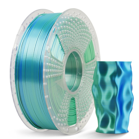 SUNLU SILK PLA+ 1.75mm 1kg DUAL Color Blue Green, multi, wielokolorowy, jedwabisty