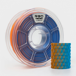 R3D PLA Magic MATTE 1.75mm 1kg DUAL Color Blue Orange , multi, wielokolorowy, matowy