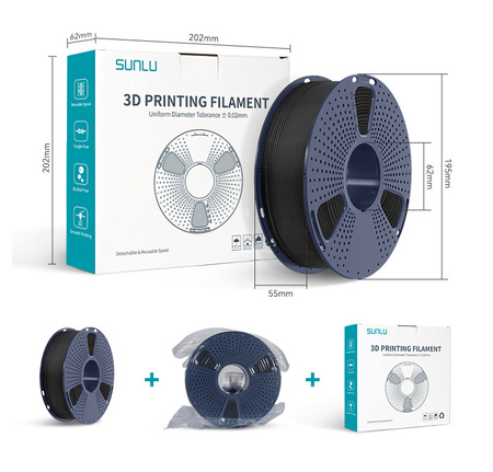 SUNLU PLA HIGH-SPEED 1.75mm 1kg Marble Ashen Concrete