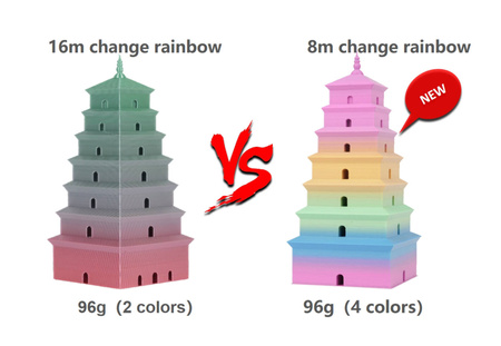 SUNLU PLA+ SILK 1.75mm 1kg SILK RAINBOW 03 - jedwabny, tęczowy, wielokolorowy