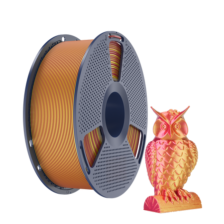 SUNLU SILK PLA+ 1.75mm 1kg DUAL Color Red Gold, multi, wielokolorowy, jedwabisty